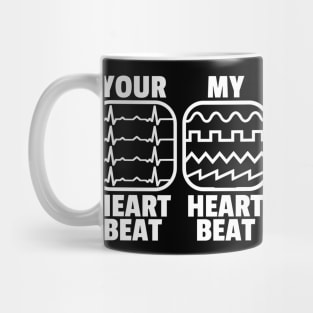 Funny Analog Synthesizer Heartbeat Waveforms ADSR Mug